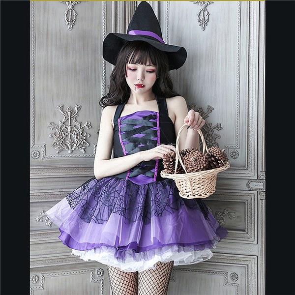 ハロウィン ウィッチ レディース 魔女 仮装 ゴスロリ ゾンビ 吸血鬼